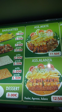 Menu / carte de Restaurant ALANYA à Paris