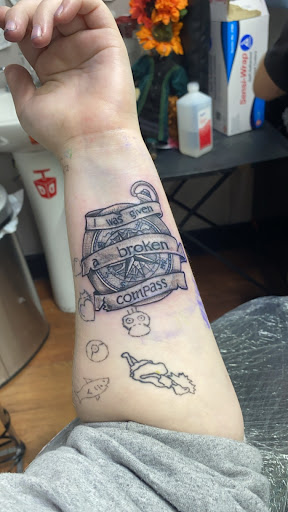 Explore cherry blossom tree tattoo ideas, creative tattoo ideas in Easley, available at 123 East Coast Ink