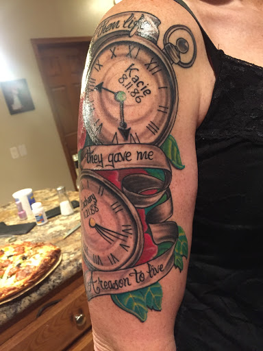 Explore couple his and her tattoo ideas, creative tattoo ideas in Magnolia, available at Tanner Tattoos