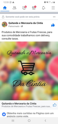 Logo da empresa - Quitanda e Mercearia da Cíntia