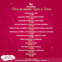 Menu / carte de Marameo à Cervaro