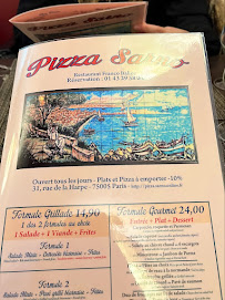 Restaurant italien Pizza sarno à Paris - menu / carte