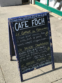 Menu du Café Foch à Grenoble