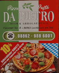 Menu du Da Pietro Pizza & Pasta Heimservice à Lechbruck