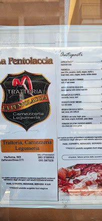 Restaurant sicilien Trattoria La Pentolaccia à Zafferana Etnea (la carte)