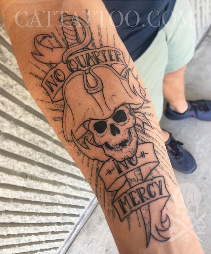 Explore honeymoon tattoo ideas, creative tattoo ideas in Addison, available at Cat Tattoo