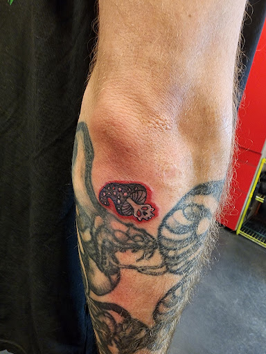 Explore embroidery tattoo ideas, creative tattoo ideas in Athens, available at Skin Hooked Tattoo & Body Piercing