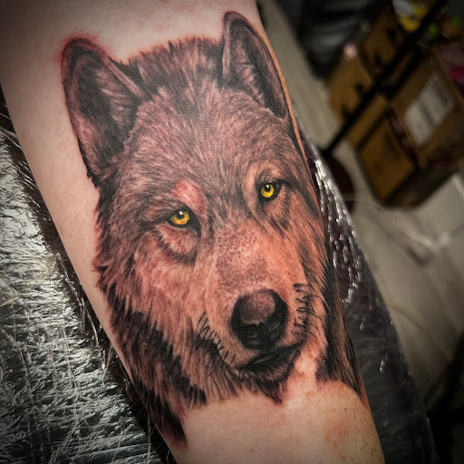 Explore leg cover up tattoo ideas, creative tattoo ideas in Kissimmee, available at Ol Skool Tattoos Studio