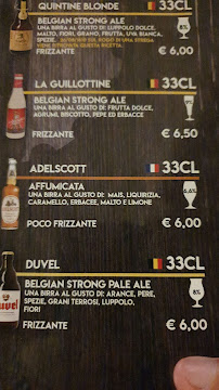 Menu du Birlandia à San Benedetto del Tronto