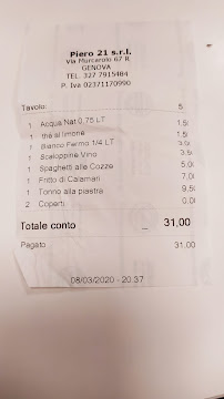 Pier - Restaurant & Bistrot à Genoa menu