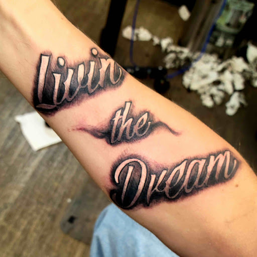 Explore p nk tattoo ideas, creative tattoo ideas in Richmond, available at Art Period llc Tattoos and Artwork by Leigh Odom