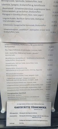 Restaurant allemand Gaststätte Töddenhoek à Münster - menu / carte