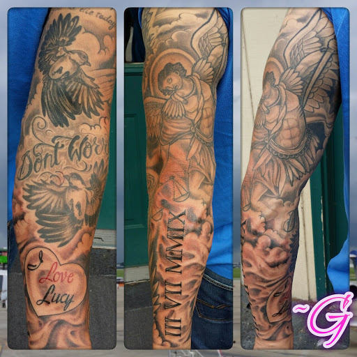 Explore tattoo ideas back of neck, creative tattoo ideas in Charleston, available at Broken Lantern Tattoo