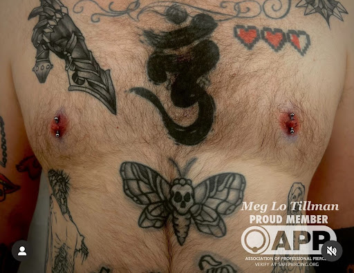 Explore thigh/butt tattoo ideas, creative tattoo ideas in Marietta, available at The Queen Bee Tattoo and Piercing Parlour