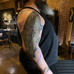 Explore caribbean tattoo ideas, creative tattoo ideas in Marietta, available at Sink or Swim Studio and Gallery