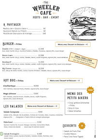 Menu / carte de The Wheeler Café à Aubière