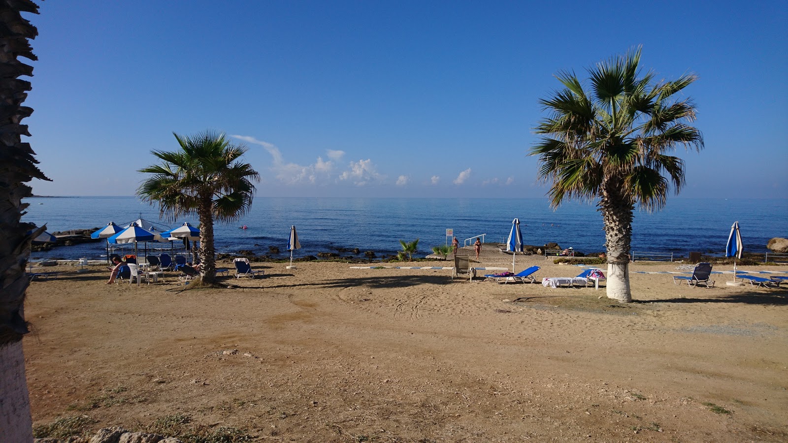Foto van Kefalos beach met turquoise water oppervlakte