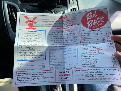 Hamburger Restaurant «Red Rabbit Drive-In», reviews and photos, 60 Benvenue Rd, Duncannon, PA 17020, USA