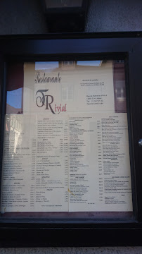 Restaurant O Trivial à Lisbon (le menu)