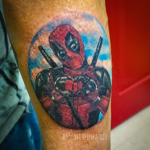 Explore guy thigh tattoo ideas, creative tattoo ideas in Kingsport, available at Ink-a-zoid Tattoos & Piercings