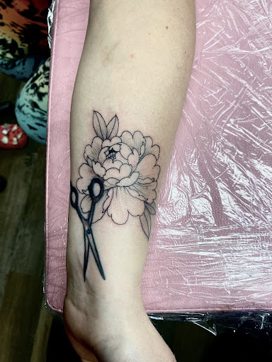 Explore aries tattoo idea, creative tattoo ideas in Lake City, available at Crooked Spines Tattoo Studio