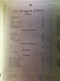 Restaurant asiatique Restaurant Dragon d'Asie à Saint-Mandrier-sur-Mer (la carte)