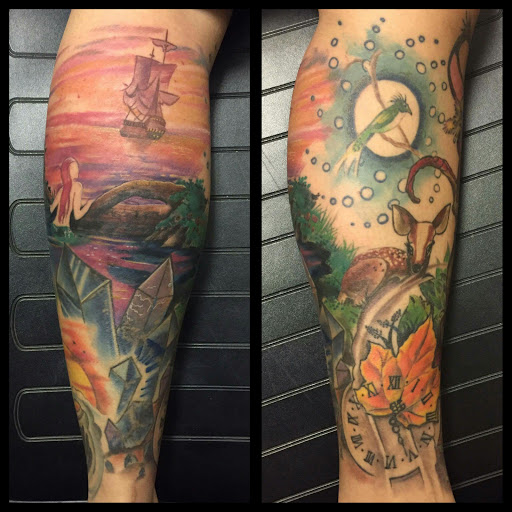 Explore oyster tattoo ideas, creative tattoo ideas in Savannah, available at Tatlyfe Studios