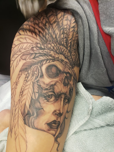 Explore women tattoo sleeve ideas, creative tattoo ideas in Osage Beach, available at Rabbits Foot Tattoo Parlor