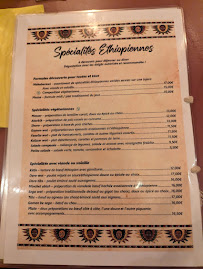 Restaurant éthiopien La Petite Ethiopie Restaurant à Strasbourg (le menu)