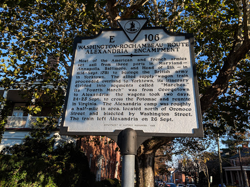 Washington-Rochambeau Route Alexandria Encampment Historical Marker