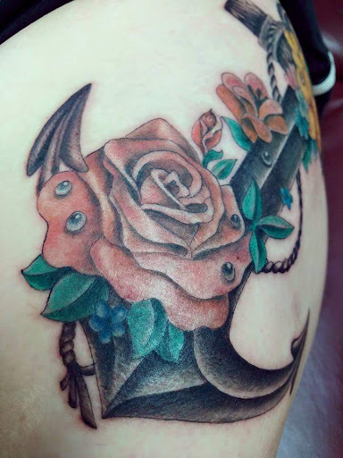 Explore mens country tattoo ideas, creative tattoo ideas in Groves, available at Billet Tattoo Studio