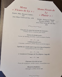 Menu du La Fleure de Ly à Metz