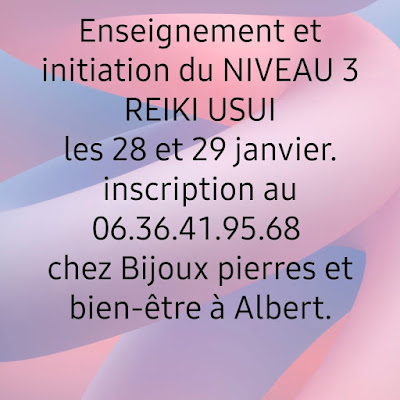Institut, enseignement, initiation, Ecole de Reiki Suite , Lahochi et Lahochi de la 13éme Octave de la Somme en Picardie à Albert 80. à Albert