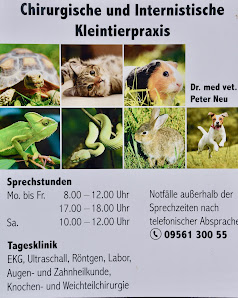 Dr.med.vet. Peter Neu Tierarzt Heckenweg 12, 96450 Coburg, Deutschland