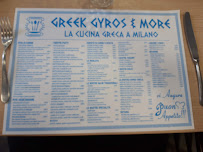 Greek Gyros e More à Milan menu
