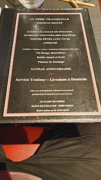 Restaurant Au père tranquille à Sartrouville - menu / carte