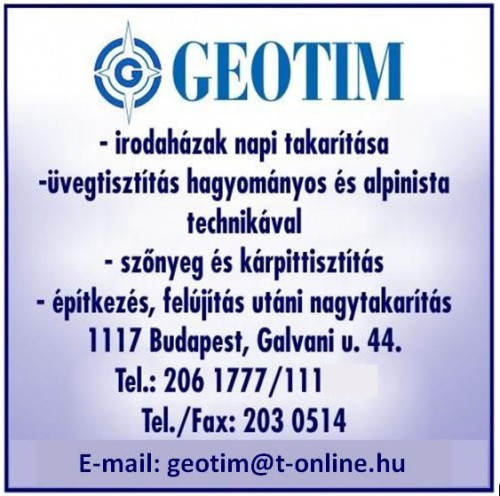 Geotim Kft. - Takarítási szolgáltatás - Takarítási szolgáltatás