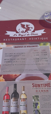 Restaurant asiatique Royal de Chine à Auxerre (le menu)
