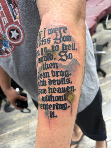 Explore bleeding heart tattoo ideas, creative tattoo ideas in El Paso, available at American Tattoo Society of Ft Bliss