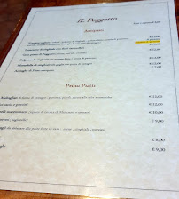 Menu du Il Poggetto ristorante à Tirli