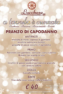 Menu du A Tavula è Cunzata à Palermo
