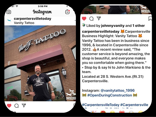 Tattoo Shop «Vanity Tattoo», reviews and photos, 28 S Western Ave, Carpentersville, IL 60110, USA