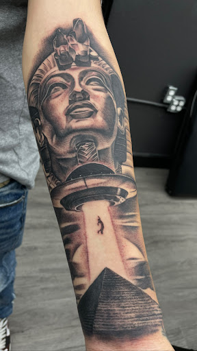 Explore sagittarius tattoo ideas for men, creative tattoo ideas in La Habra, available at Raining Ink Tattoo Studio