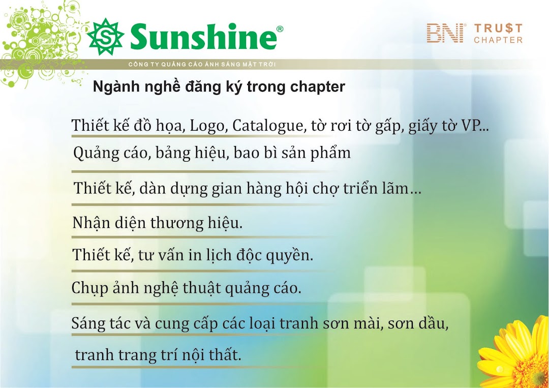 Công ty TNHH quảng cáo Ánh sáng Mặt trời- Sunshine