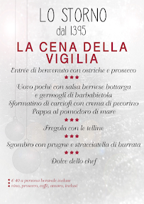 Lo Storno à Pistoia menu