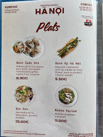 Menu / carte de Restaurant Hanoï à Vitré