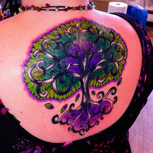 Explore libra tattoo ideas for men, creative tattoo ideas in Richmond, available at Art Period llc Tattoos and Artwork by Leigh Odom