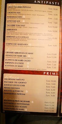 Pizzeria Da Peppone à Pisa carte