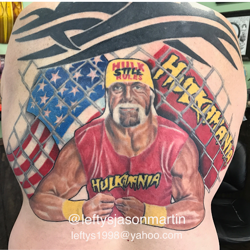 Explore half chest tattoos for men ideas, creative tattoo ideas in Orange, available at Leftys Tattoo