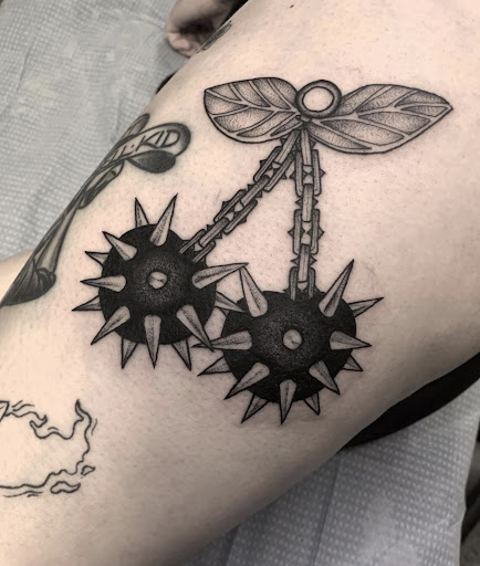 Explore leg piece tattoo ideas, creative tattoo ideas in Saint Petersburg, available at Lucky You Tattoo